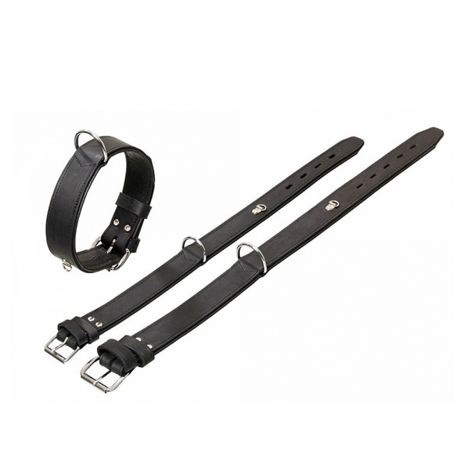 Karlie Rondo Halsband mit Ring für Adresstube - Schwarz - 65 cm/40mm