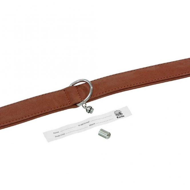 Karlie Halsband Buffalo aus Kalbsleder - Braun - 24 cm/10 mm – Bild 2