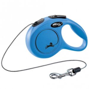 FLEXI Rollleine New CLASSIC Seil - 3m, bis 8 kg - Blau