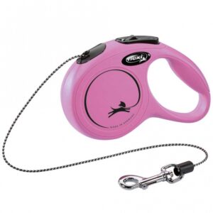 FLEXI Rollleine New CLASSIC Seil - 3m, bis 8 kg - Pink
