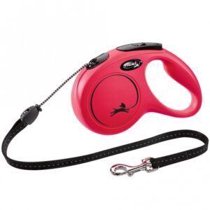 FLEXI Rollleine New CLASSIC Seil - 5m, bis 20 kg - Rot
