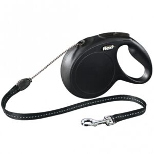FLEXI Rollleine New CLASSIC Seil - 8m, bis 20 kg - Schwarz