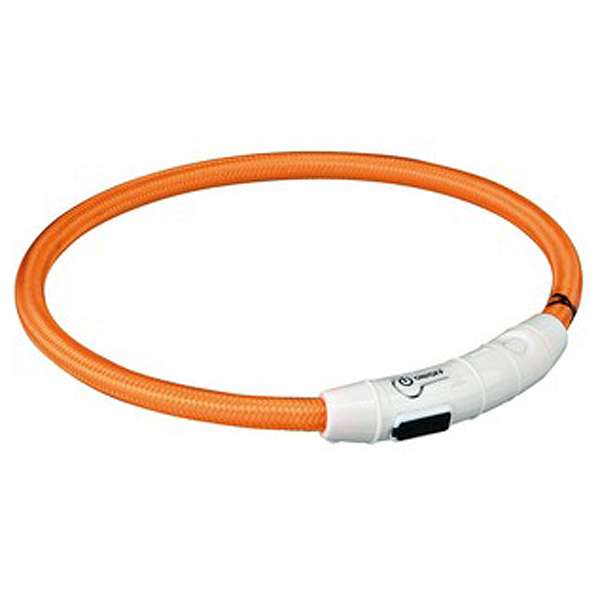 Trixie Flash Leuchtring USB Orange - L-XL