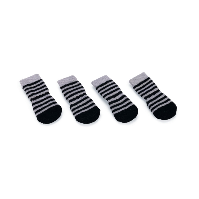 Karlie Doggy Socks Hundesocken 4er Set - Schwarz/Grau - S