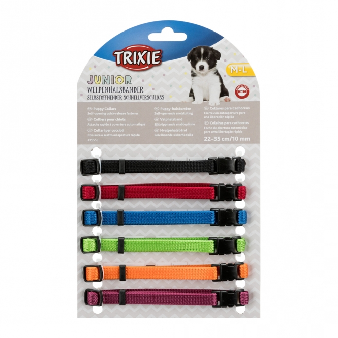 Trixie Welpenhalsbänder - 6er-Set 1 - S-M = 17-25 cm – Bild 2
