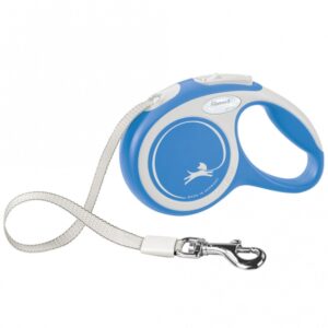 FLEXI Rollleine New COMFORT Gurt - 3m, bis 12 kg - blau