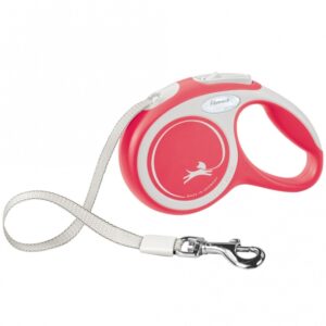 FLEXI Rollleine New COMFORT Gurt - 3m, bis 12 kg - rot