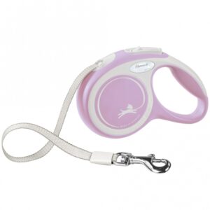 FLEXI Rollleine New COMFORT Gurt - 3m, bis 12 kg - rosa