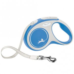 FLEXI Rollleine New COMFORT Gurt - 5m, bis 15 kg - blau
