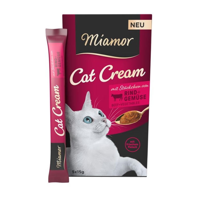 Miamor Cream Rind & Gemüse 5x15 g