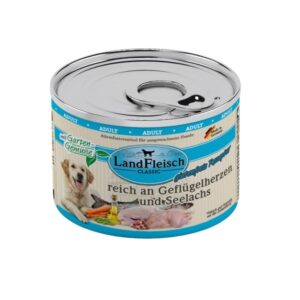 Landfleisch Dog Classic Geflügelherzen & Seelachs mit Gartengemüse 195 g