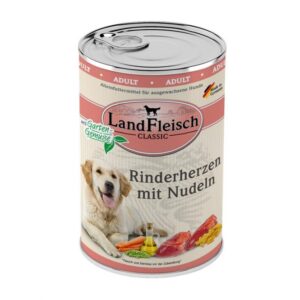 Landfleisch Dog Classic Rinderherzen mit Nudeln & Gartengemüse - 400 g