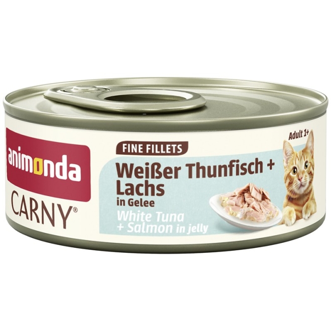 Animonda Cat Carny Fine Fillets Adult Weißer Thunfisch & Lachs in Gelee 60 g