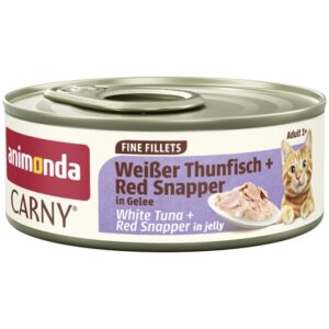 Animonda Cat Carny Fine Fillets Adult Weißer Thunfisch & Red Snapper in Gelee 60 g
