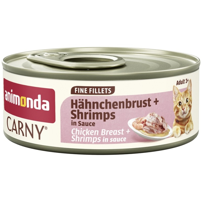 Animonda Cat Carny Fine Fillets Adult Hühnchenbrust & Shrimps in Sauce 60 g
