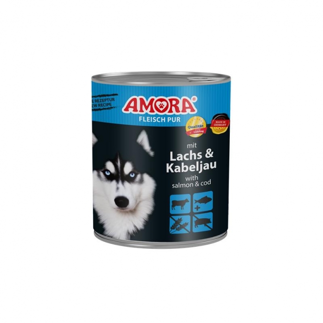 AMORA Dog Fleisch Pur Lachs & Kabeljau 800 g