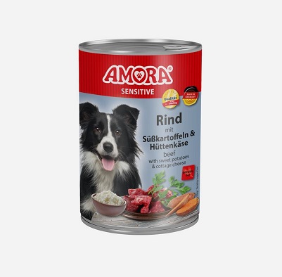 AMORA Dog Sensitive Rind & Süßkartoffel - 800 g