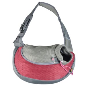 EBI Fronttasche Sarah Crazy Paws - Bordeaux - M - 34x19x47,5 cm - max. 5 kg