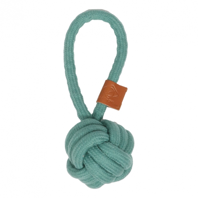 D&D Knotenball mit Schlaufe Harper - blau - 22 x 8 cm