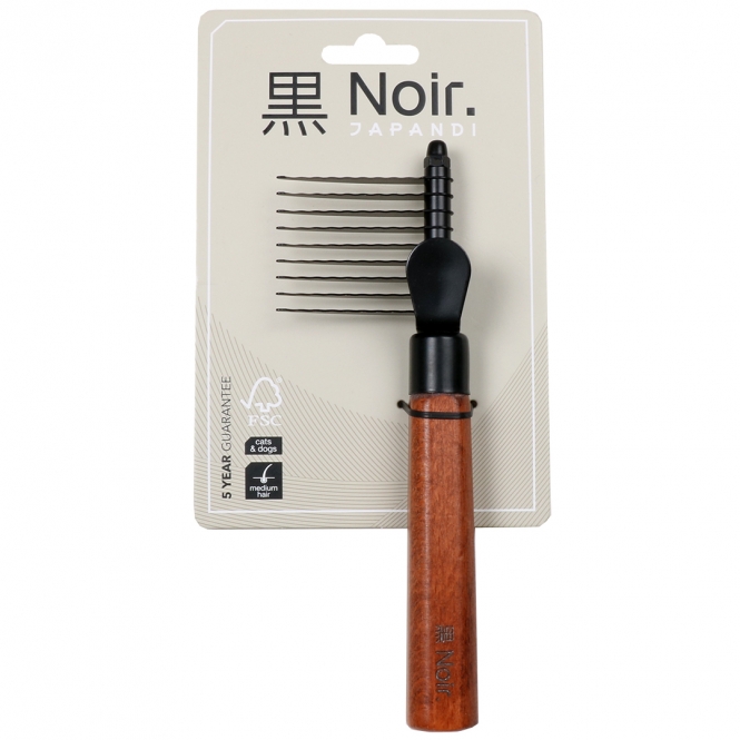 EBI Noir Japandi Entfilzungskamm - L - 19,5 x 6,5 x 2,5 cm