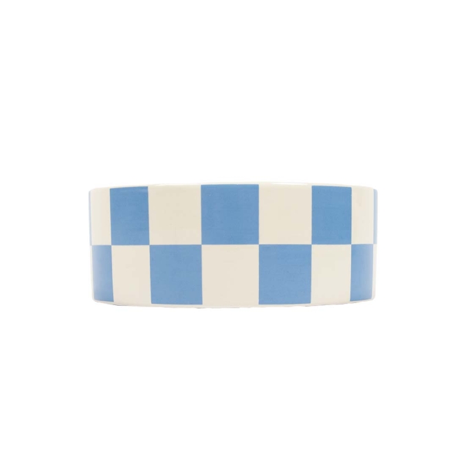 Coockoo Futternapf Checkmate! - blau/weiß - 750 ml-16x16x6 cm – Bild 3
