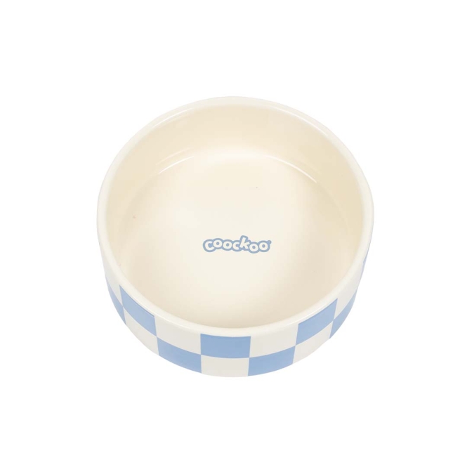 Coockoo Futternapf Checkmate! - blau/weiß - 750 ml-16x16x6 cm – Bild 4