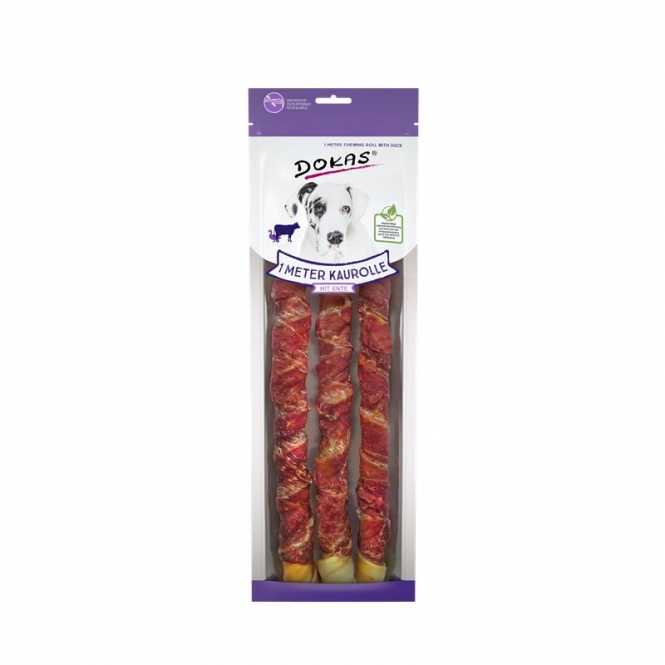 Dokas Dog Snack 1m Kaurolle mit Ente - 315 g
