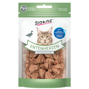 Dokas Cat Snack Entenherzen gefriergetrocknet 15 g