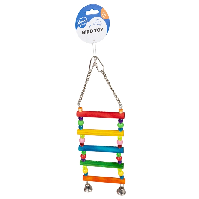 Duvoplus bunte Vogelleiter mit Perlen - 40 cm
