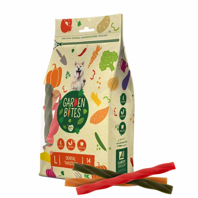 Garden Bites Dental Twisters - L - 16 cm / 14 Stück