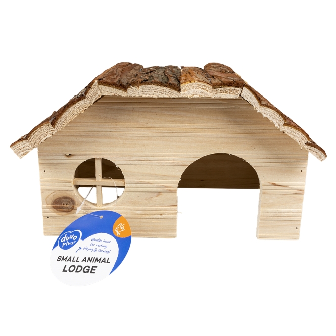 Duvoplus Kleintierhaus mit Rindendach - 28 x 18 x 16 cm – Bild 3