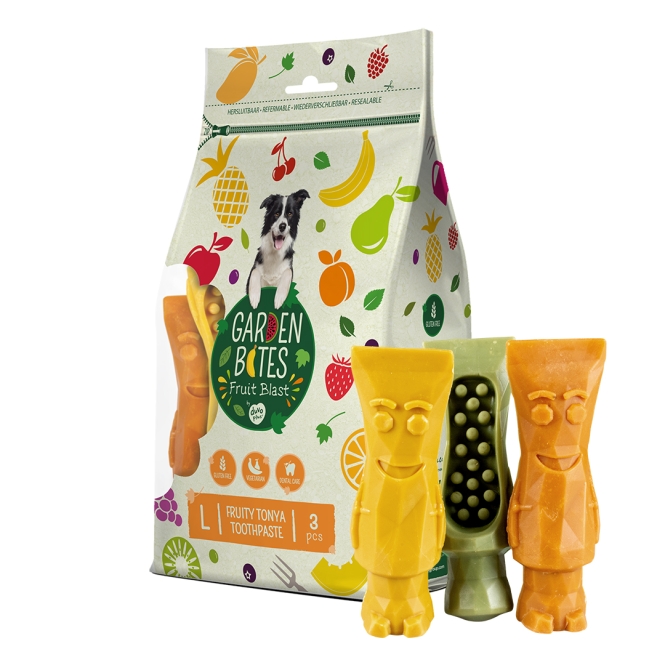 Garden Bites Fruity Tonya Toothpaste - L - 13,5 cm / 3 Stück