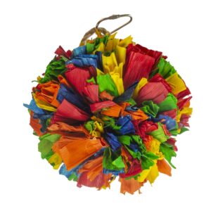 Duvoplus Vogelspielzeug Pompom aus Maisblättern - 12,7x7,6x7,6 cm