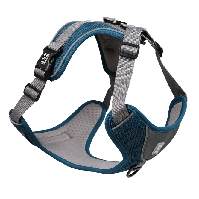 Duvoplus EXPLOR Ultimate Fit No-Pull-Geschirr - petrol blue - M - 40-49 cm - 49-65 cm