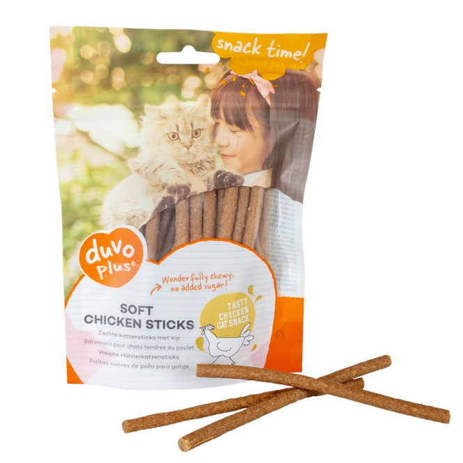 Duvoplus Cat Snack Weiche Hühnerkatzensticks 50 g