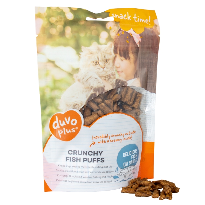Duvoplus Cat Snack Knusprige Fisch-Puffs 50 g
