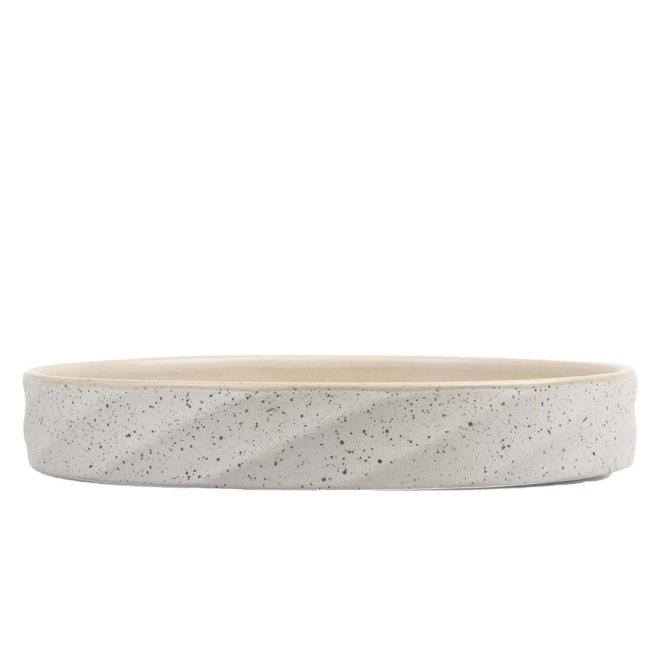 Duvoplus flacher Keramiknapf Stone Wavy Dune - 260 ml - 14,5x14,5x3 cm – Bild 4