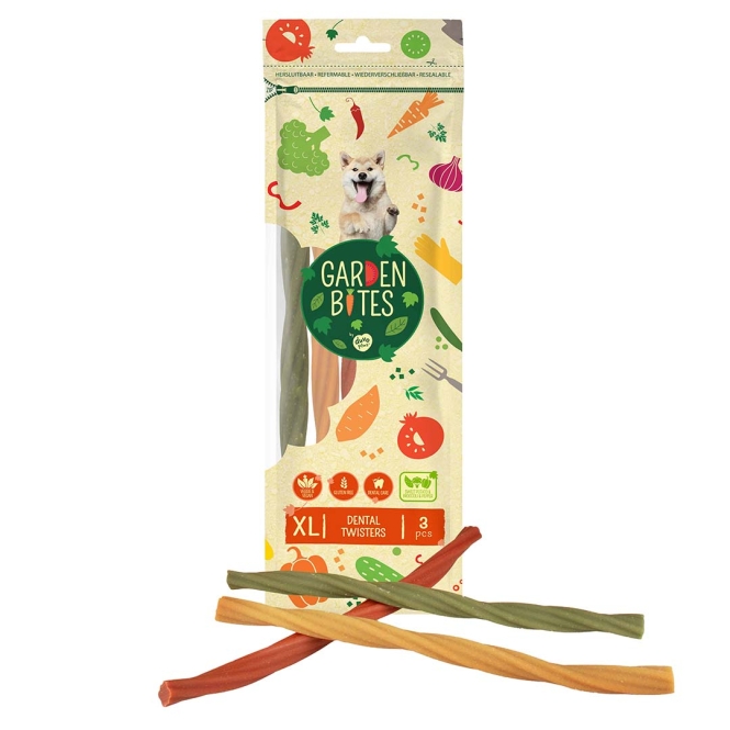 Garden Bites Dental Twisters - XL - 25 cm / 3 Stück