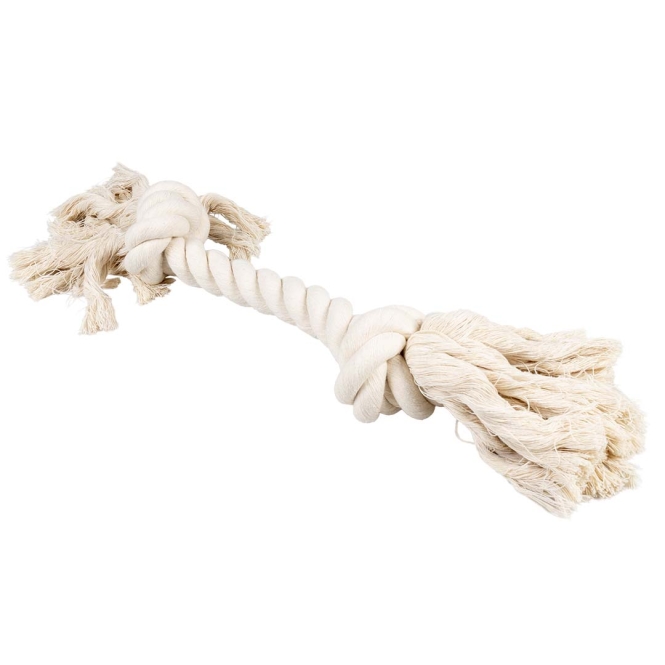 Duvoplus ECO Baumwoll-Tau mit 2 Knoten - weiß - 44 cm / 285 g – Bild 2