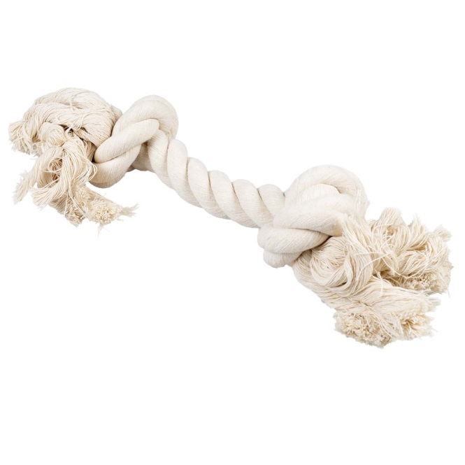 Duvoplus ECO Baumwoll-Tau mit 2 Knoten - weiß - 44 cm / 285 g – Bild 4