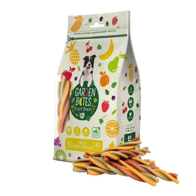 Garden Bites Fruity Dental Twizzlers - S - 12,5 cm / 20 Stück