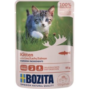 Bozita Pouch Häppchen in Soße Lachs für Kitten 85 g