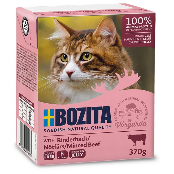 Bozita Cat Tetra Recard Häppchen in Gelee Rinderhack 370 g