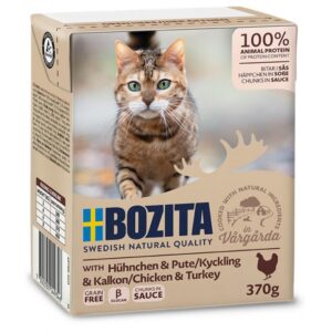 Bozita Cat Tetra Recard Häppchen in Soße Huhn & Pute 370 g