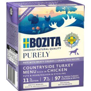 Bozita Dog Tetra Purely Pate Puppy & Junior mit Pute & Huhn 370 g