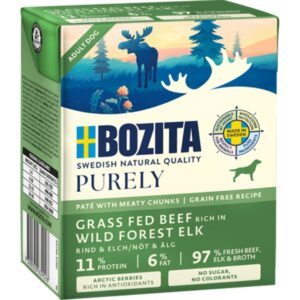 Bozita Dog Tetra Purely Pate mit Rind & Elch 370 g
