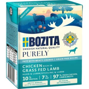 Bozita Dog Tetra Purely Pate mit Huhn & Lamm 370 g