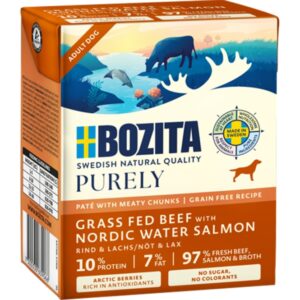 Bozita Dog Tetra Purely Pate mit Rind & Lachs 370 g