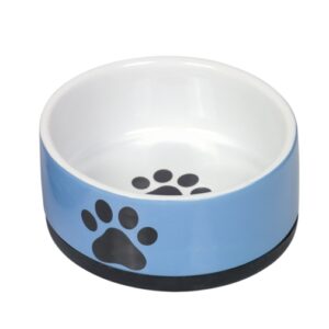 Nobby Keramiknapf Paw - blau - 400 ml / Ø 14 x 6,5 cm