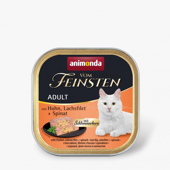 Animonda vom Feinsten mit Schlemmerkern mit Huhn, Lachfilet & Spinat 100 g